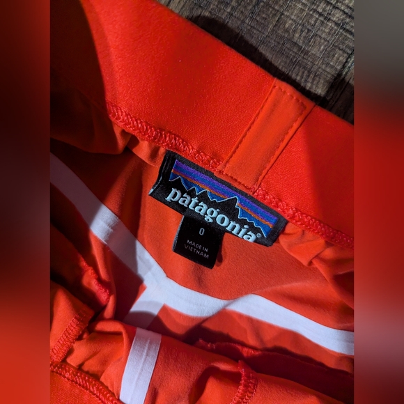 Patagonia Women's Bright Orange Chambeau Rock Hiking Pants Size 0 Zip Pockets - Picture 5 of 14